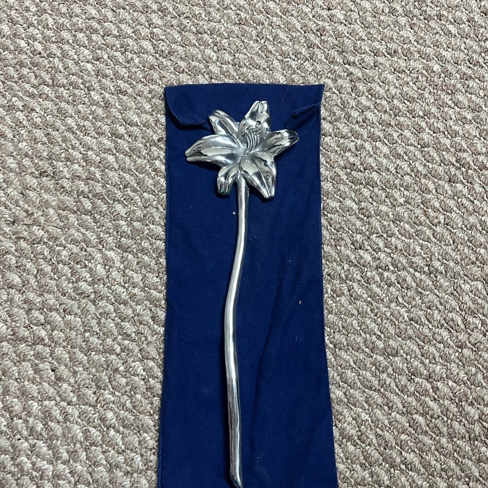 Mariposa Silver Vintage 1992 Tulip Floral Salad Server Spoon Set - Picture 3 of 6